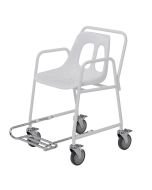 Mobile Shower Chair with Footrest & Four Braked Castors Mobile Shower Chair with Footrest & Four Braked Castors